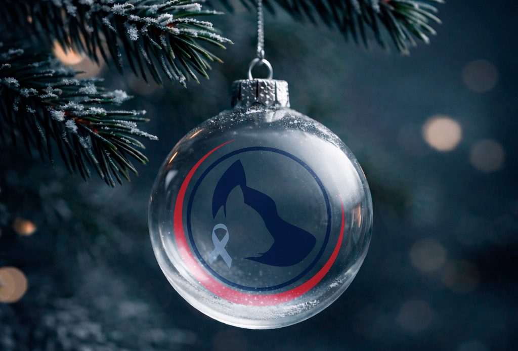 Новогодник шарик с логотипом ветклиники